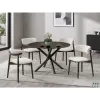 Set Masa Ruby cu 4 Scaune Zola, Ø120x75 cm,  MDF Furniruit/Lemn de Cauciuc, Wenge picture - 4