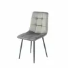 Set Masa Thor Blat Ceramic, Negru/Alb Marmura 140x80x75 + 4 Scaune Madison Gri picture - 4
