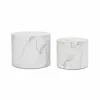 Set Masuta de Cafea Alvo, 53x39x40 h cm + 40x26x35 cm, MDF, Alb Marmura picture - 1