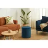 Taburet Cubo, 36x36x33 h cm, Catifea, Albastru picture - 2