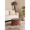 Taburet Lumi, 53x53x32 h cm, Stofa Roz Antichizat picture - 3