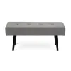 Taburet Moza, 100x34x43 h cm, Stofa, Negru/Gri picture - 1
