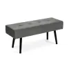 Taburet Moza, 100x34x43 h cm, Stofa, Negru/Gri picture - 3