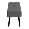 Taburet Moza, 100x34x43 h cm, Stofa, Negru/Gri picture - 4