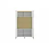 Vitrina Lazio LAZV02 2 Usi, 110.4x40x169.2 h cm, Pal Melaminat/MDF, Alb Alpin/Alb Lucios picture - 2