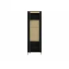 Vitrina Norica LAZV01, 65.5x40x201.2 h cm, Pal Melaminat/MDF, Negru/Auriu picture - 2