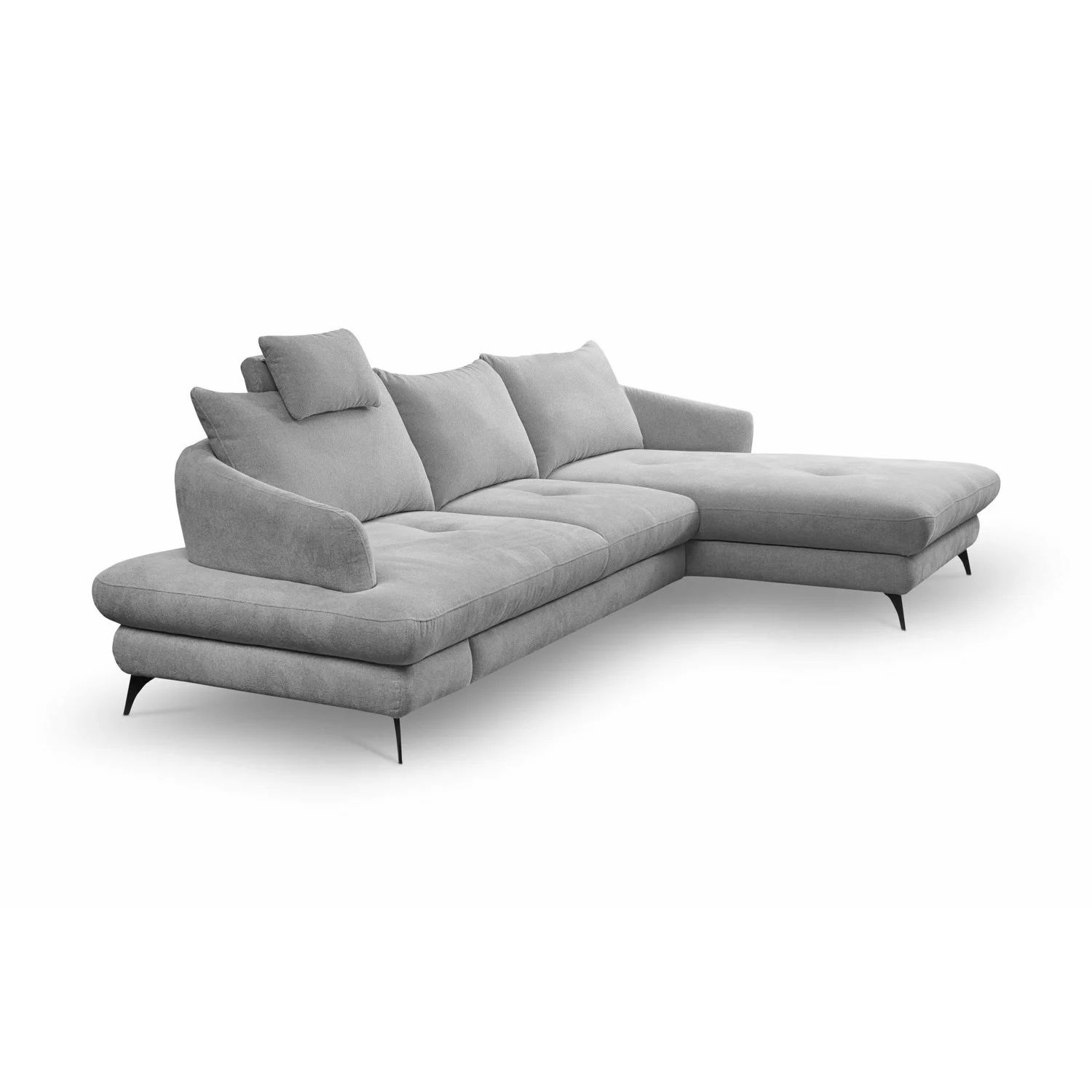 Coltar Extensibil Futuro, 292x180x72-85 h cm, Stofa, Gri - Kalenda