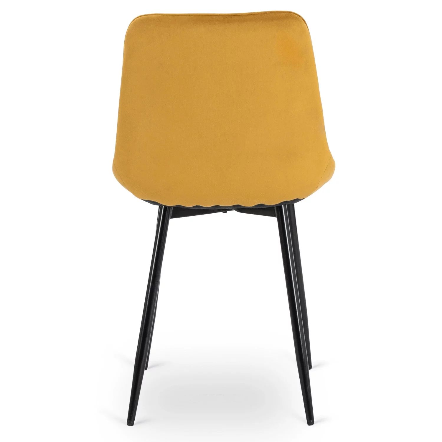 Scaun Kortina, 51.5x55x85 h cm, Catifea, Mustar - Kalenda