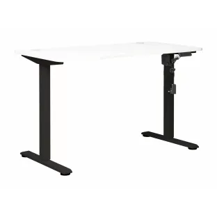 Birou Reglabil pe Inaltime Jokker, 120x60x74.0-119 h cm, MDF/Metal, Negru/Alb