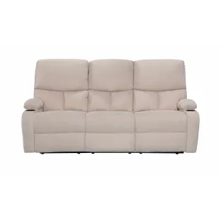 Canapea cu Recliner ASTHA 3RR, 187x94x102 cm, Stofa, Beige