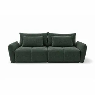 Canapea Extensibila Alia, 254x119x74 cm, Suprafata Pentru Dormit Extra Large 170x206 cm, Stofa Verde Vibe 39