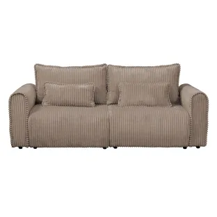 Canapea Extensibila Bodo, 250x115x90 h cm, Stofa Raiata Tillia 17 Maro-Cappuccino