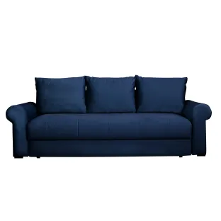 Canapea Extensibila Classic, 243x100x72 h cm, Stofa Tip Catifea Albastra
