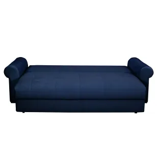 Canapea Extensibila Classic, 243x100x72 h cm, Stofa Tip Catifea Albastra