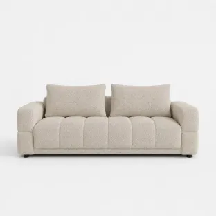  Canapea Extensibila Dante, 241x101x88 cm, Stofa, Beige