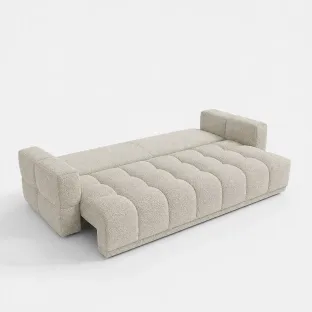  Canapea Extensibila Dante, 241x101x88 cm, Stofa, Beige