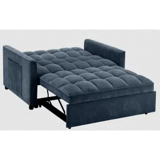 Canapea Extensibila Fabillo, 2 Locuri, 137x94x85 h cm, Stofa Albastra