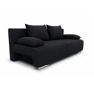 Canapea Extensibila Georgia, 194x93x72 h cm, Stofa Tip Catifea Neagra