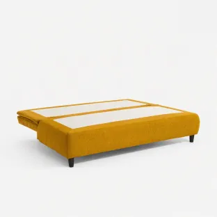 Canapea Extensibila Horus, 208x95x102 h cm, Stofa Galben Curry