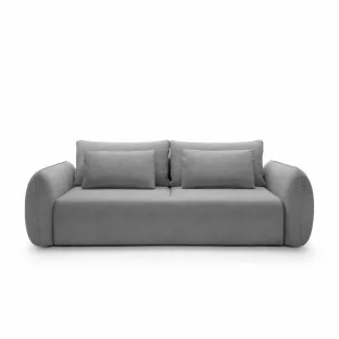Canapea Extensibila Maloy, 252x103x 89 h cm, Catifea, Gri Inchis