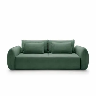 Canapea Extensibila Maloy, 252x103x 89 h cm, Catifea, Verde