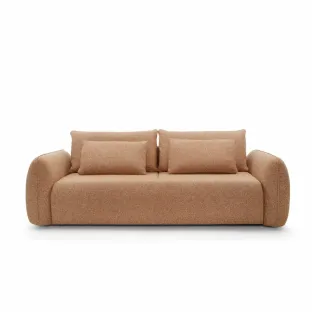 Canapea Extensibila Maloy, 252x103x 89 h cm, Stofa, Rust