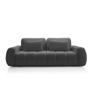 Canapea Extensibila Mooma, 258x115x89 cm, Stofa Boucle Abriamo 08, Grafit