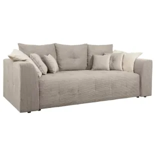 Canapea Extensibila Royal, 247x116x94 h cm, Stofa Raiata Beige