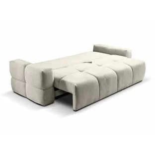 Canapea Extensibila Taremi, 248x104x90 h cm, Stofa, Beige Inchis