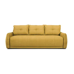 Canapea Extensibila York, 222x110x78 h cm, Stofa Galben Mustar