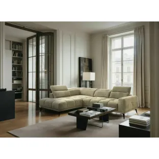 Coltar Elche Cu Sezut Reglabil, 281x214x81-96 cm, Stofa, Verde Salvie