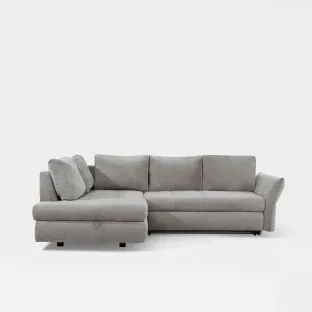 Coltar Extensibil Adria, 254x173x89 cm, Stofa, Gri-Beige