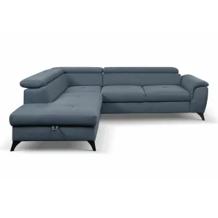 Coltar Extensibil Aldeia, 251.5x200x70/90 cm, Stofa - Albastra -