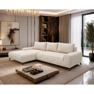Coltar Extensibil Athena, 290x175x85 cm, Stofa Aragon 03 Beige