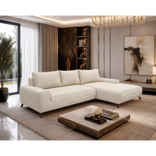 Coltar Extensibil Athena, 290x175x85 cm, Stofa Aragon 03 Beige