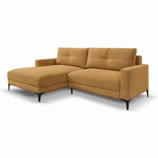 Coltar Extensibil Bergamo 238x162x92 h cm, Stofa Mustar