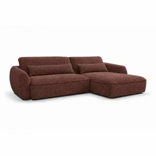 Coltar Extensibil Elvio, 280x183x84 h cm, Stofa Caramiziu