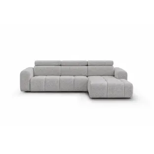 Coltar Extensibil Liguria, 300x185x84 h cm, Stofa Gri Deschis