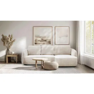 Coltar Extensibil Praga, 270x154x94 h cm, Stofa Beige