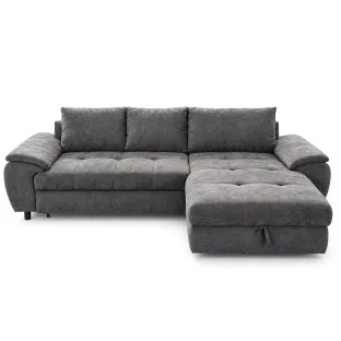 Coltar Extensibil Venus, 290x175x72 h cm, Colt Dreapta, Stofa Gri Inchis Lumos 75