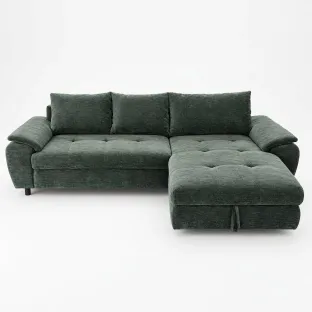 Coltar Extensibil Venus, 290x175x72 h cm, Colt Dreapta, Stofa Verde Lumos 15