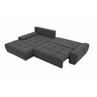 Coltar Extensibil Wave, 281x189x74-86 h cm, Dreapta, Stofa Gri Inchis