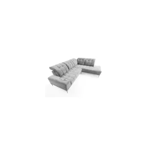 Coltar Grenada Cu Sezut Reglabil, Electronic, 281x226x89-107 cm, Stofa , Gri Deschis