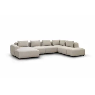 Coltar Modular Rossonero Set 4,  390x218x160x70 h cm, Stofa Beige