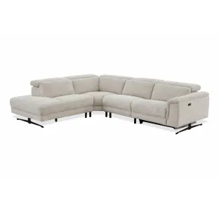 Coltar Montmarte cu Recliner Electric, 300x251 cm, Stofa Beige
