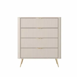 Comoda Lante 4 Sertare, 88.2x38x101.2 cm, MDF, Beige