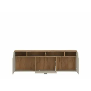 Comoda TV Cut Out CTUF01, 165x45x56.5 h cm, Pal Melaminat, Stejar Evoke/Casmir