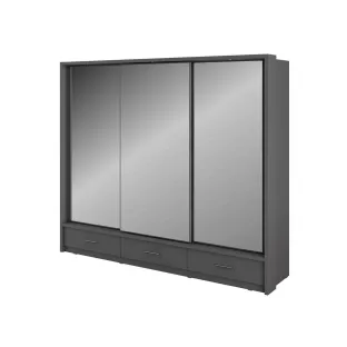 Dulap Usi Culisante Arti AR01-3L Gri Mat/Oglinda