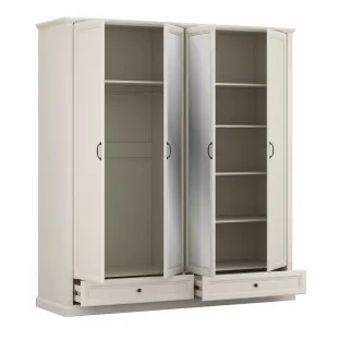 Dulap Verona 4 Usi + 2 Sertare, 200x61x220 h cm, Pal Melaminat/MDF, Casmir