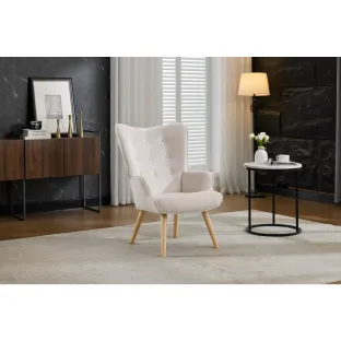 Fotoliu Angel, 69x75x96 cm, Stofa, Beige